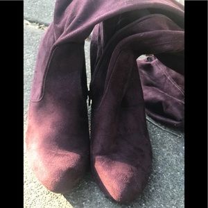 Deep Burgundy high heel boots